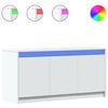 vidaXL TV-Schrank mit LED-Beleuchtung Wei&szlig; 100x34x50 cm Holzwerkstoff