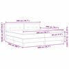 vidaXL LED Boxspringbett mit Matratze Dunkelgrau 200 x 200 cm Samt