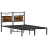 vidaXL Bettgestell ohne Matratze R&auml;uchereiche 120x200 cm Holzwerkstoff