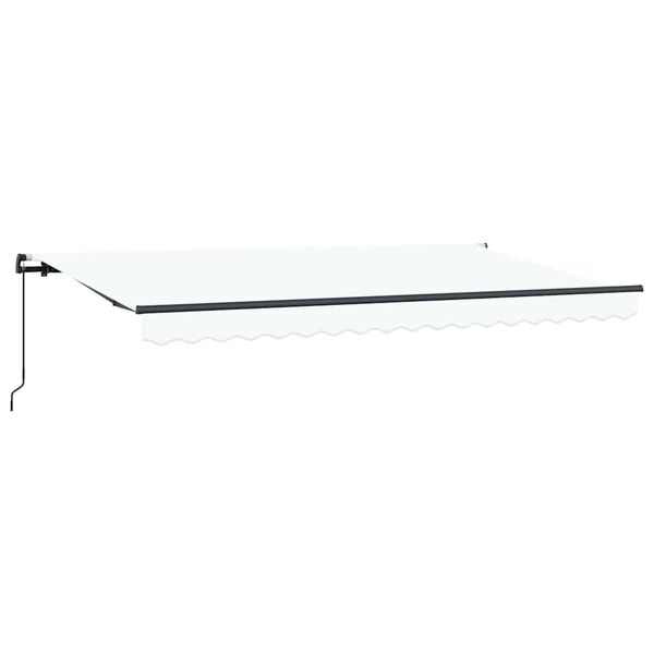 vidaXL Einziehbare Markise Wei&szlig; 400 x 200 cm Stoff