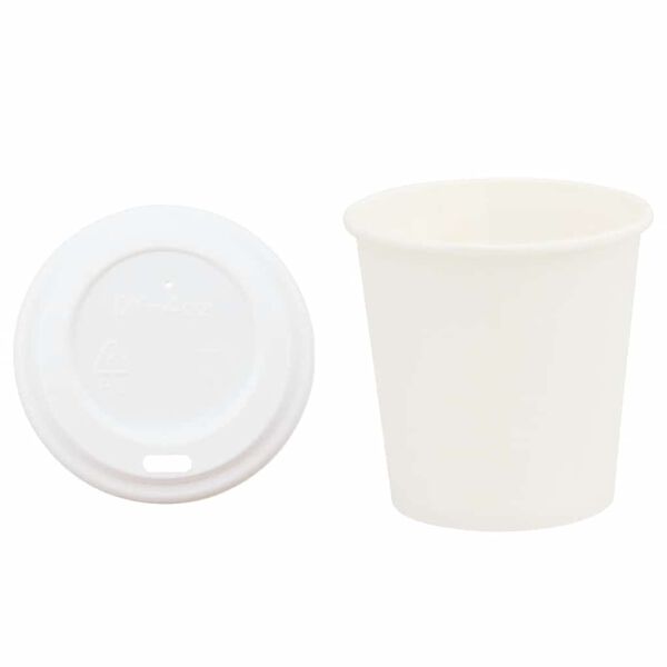 vidaXL Pappbecher mit Deckeln 1000 Stk. 4oz 100ml