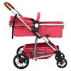 vidaXL 2-in-1-Kinderwagen Rot Aluminium