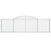 vidaXL Gabionen mit Hochbogen 25 Stk. 300x30x80/100cm Verzinktes Eisen