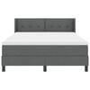 vidaXL Boxspringbett mit Matratze Dunkelgrau 190 x 140 cm Polyester