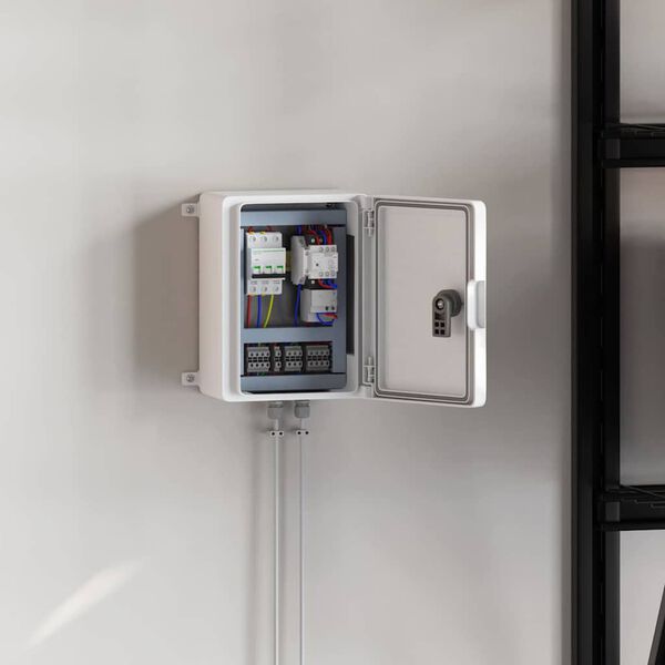 vidaXL Steuerschrank Grau 18 x 13 x 24 cm ABS Kunststoff