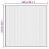 vidaXL Teppich Quadratisch Grau 100x100 cm Bambus