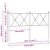 vidaXL Ersatz-Kopfteil Metall Schwarz 137 cm