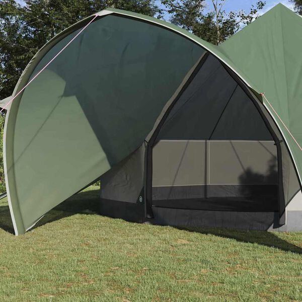 vidaXL Teepee Zelt mit Dach Gr&uuml;n und Grau 600 x 600 x 347 cm