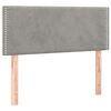 vidaXL Boxspringbett mit Matratze Hellgrau 80x200 cm Samt