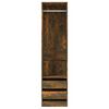 vidaXL Kleiderschrank mit Schubladen R&auml;uchereiche 50x50x200 cm