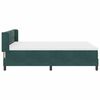vidaXL Boxspringbett mit Matratze Dunkelgr&uuml;n 190 x 140 cm Samt