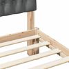vidaXL Bettgestell mit gepolstertem Kopfteil Braun 90 x 190 cm