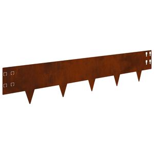 vidaXL Raseneinfassung 30 stk. 100 x 20 cm Stahl Rostig