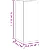 vidaXL TV-Wandschr&auml;nke mit LED-Leuchten 2 Stk. Schwarz 30,5x35x70 cm