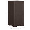 vidaXL Kunststoffschrank 40x43x85,5 cm Holzdesign Braun