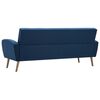 vidaXL Sofa 3-Sitzer Stoff Blau