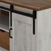 vidaXL TV-Schrank HALDEN mit Schiebetür Weiß 110x40x60 cm Massivholz
