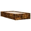 vidaXL Bettgestell mit Schubladen R&auml;uchereiche 100x200cm Holzwerkstoff
