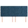 vidaXL Kopfteil Dunkelblau 200 x 7 x 118/128 cm Samt