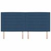 vidaXL LED Kopfteil mit LED-Lichtleisten Blau 200 cm Polyester