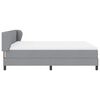 vidaXL Boxspringbett mit Matratze Hellgrau 180 x 200 cm Stoff