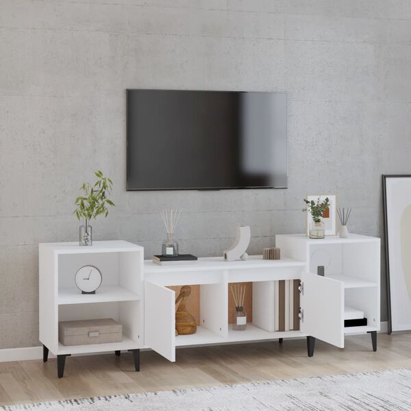 vidaXL TV-Schrank Wei&szlig; 160x35x55 cm Holzwerkstoff