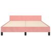 vidaXL Bettgestell mit Kopfteil Rosa 140x190 cm Samt