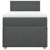 vidaXL Boxspringbett mit Matratze Dunkelgrau 90x190 cm Stoff