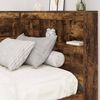 vidaXL Aufbewahrungskopfteil Ger&auml;ucherte Eiche 100 cm Holzwerkstoff
