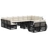 vidaXL Gartensofa-set 13 stk. Schwarz und Cremewei&szlig; Poly-Rattan