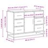 vidaXL Waschbeckenunterschrank Sonoma-Eiche 80x33x60 cm Holzwerkstoff