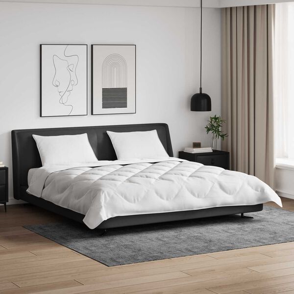 vidaXL Decke mit Kissen mit Kissen 3 pcs Wei&szlig; Mikrofaser