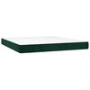 vidaXL Boxspringbett mit Matratze & LED Dunkelgr&uuml;n 160x200 cm Samt