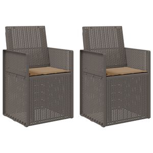 vidaXL Garten Esszimmerst&uuml;hle 2 pcs Hellgrau und Taupe PP