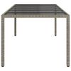 vidaXL Garten-Esstisch Grau 250 x 100 x 75 cm Poly-Rattan
