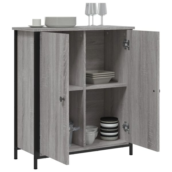 vidaXL Sideboard Grau Sonoma 70x30x80 cm Holzwerkstoff