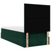 vidaXL Ottoman-Bett mit Matratzen & LEDs Dunkelgr&uuml;n 90x190 cm Samt