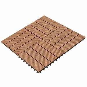 vidaXL Terrassenfliese 22 stk. Braun 30 x 30 cm WPC