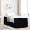 vidaXL Bettrahmen mit Matratze Schwarz 100 x 200 cm Stoff