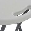 vidaXL Klappbare Barhocker 2 Stk. HDPE und Stahl Wei&szlig;
