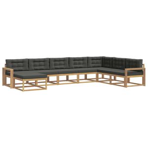 vidaXL Outdoor-Sofagarnitur 8 stk. Wei&szlig; und Anthrazit