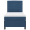 vidaXL Boxspringbett mit Matratze mit LED Blau 100 x 200 cm Stoff