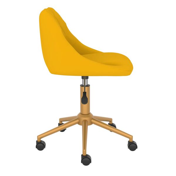 vidaXL Esszimmerst&uuml;hle 4 Stk. Drehbar Gelb Samt
