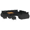 vidaXL Gartensofa-set 13 stk. Schwarz Poly-Rattan