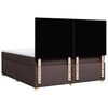 vidaXL Boxspringbett mit Matratze Dunkelbraun 180x200 cm Stoff