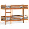 vidaXL Etagenbett Wachsbraun 75x190 cm Massivholz Kiefer