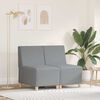 vidaXL Modulares Armfreies Sofa 2 pcs Hellgrau 55 x 74 x 82 cm Stoff