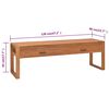 vidaXL TV-Schrank 120x40x45 cm Massivholz Teak