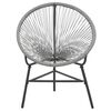 vidaXL Garten-Mondstuhl Poly-Rattan Grau