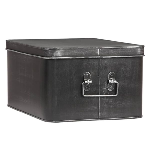LABEL51 Aufbewahrungsbox Media 35x27x18 cm XL Antik-Schwarz